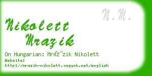 nikolett mrazik business card